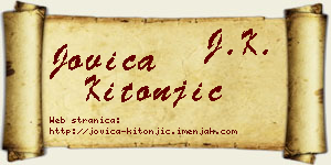 Jovica Kitonjić vizit kartica